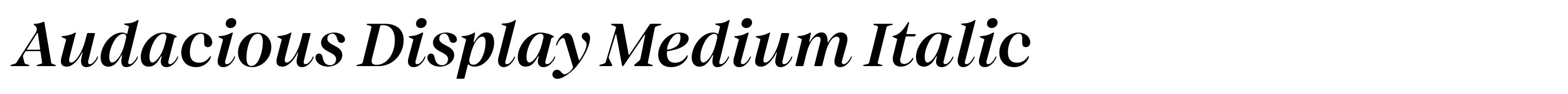 Audacious Display Medium Italic